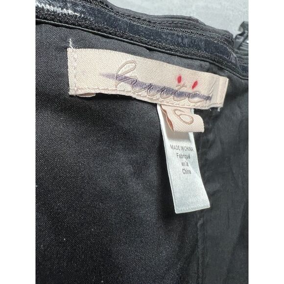 Anthropologie Hutch Bow-Tie Maxi Dress Black Strapless Size 6 - Picture 8 of 9